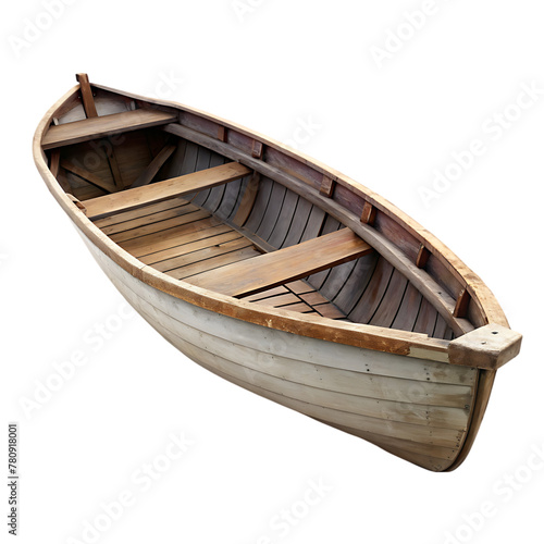 3d boat isolated on transparent background