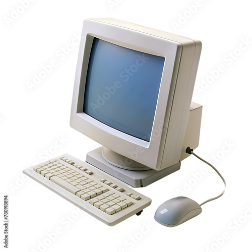 Computer isolated on transparent background