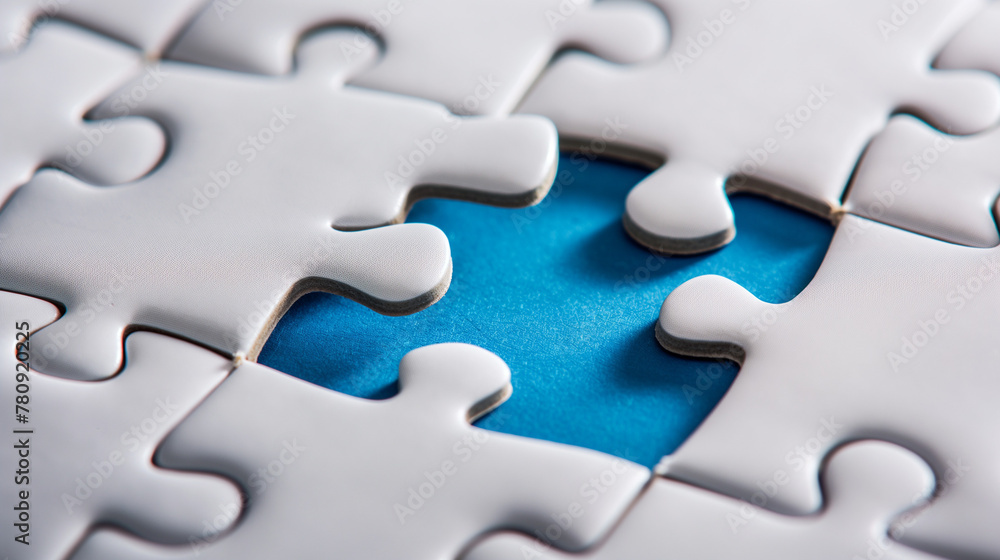 Puzzle piece jigsaw concept white business solution last background complete. Puzzle jigsaw blue piece white concept part fit strategy abstract link game connect team final together problem solve Puzzle piece jigsaw concept white business solution last background complete. Puzzle jigsaw blue piece white concept part fit strategy abstract link game connect team final together problem solve