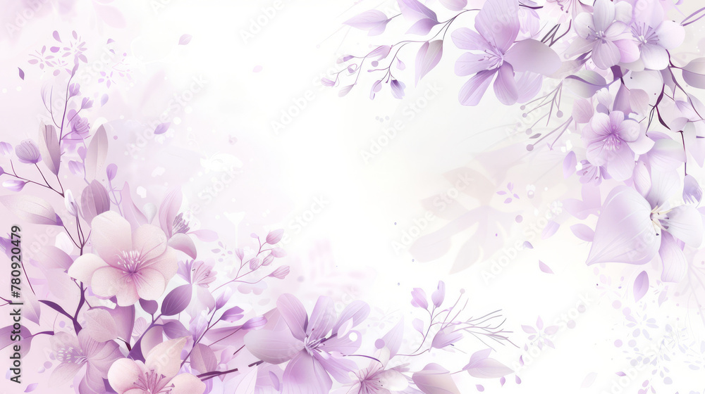 Elegant floral background in purple tones