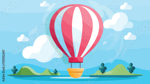 Balloon with water songkran icon isolated 2d flat c