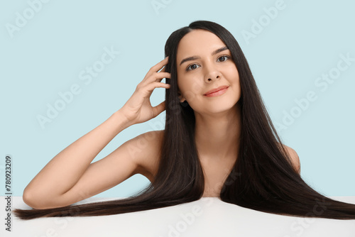 Beautiful young woman with ...