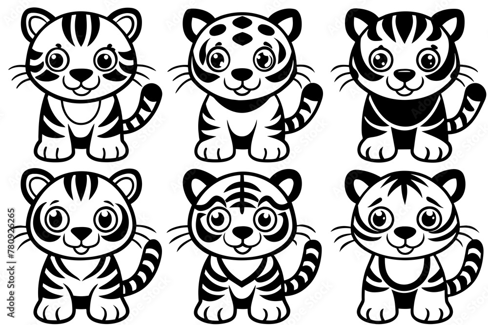Cute tiger Icon Vector Illustration Cute tiger Icon Vector Illustration