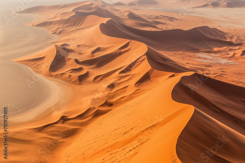 Serene desert dunes at sunset Generative AI image photo