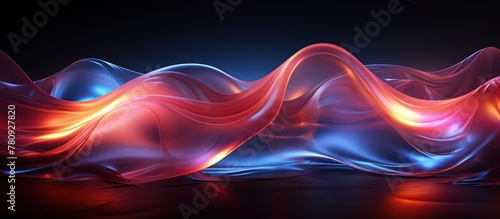 abstract wavy background with glowing particles in it