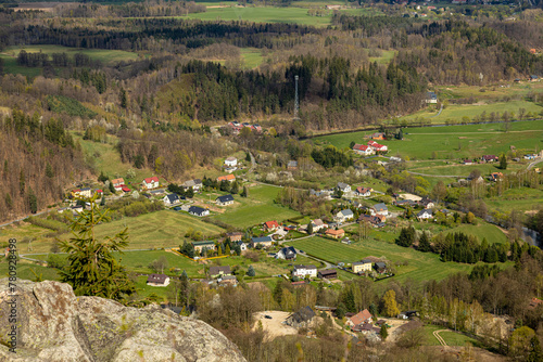 Widok z gór sokolik duży - Dolnyślask - Rudawy Janowickie. Krajobraz widziany z góry  © czwartynski
