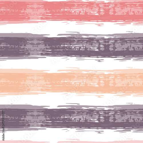 Fabric Texture with Grunge Strokes and Stripes. Grungy Seamless Lines Pattern Design. For wallpaper. Hand drown paint strokes decoration artwork.