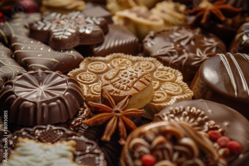 A pile of assorted chocolates, perfect for sweet cravings © Fotograf