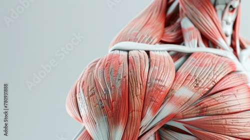 Detailed view of person's muscles, useful for anatomy reference