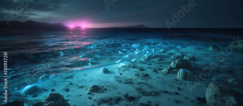 Bio luminescent ocean