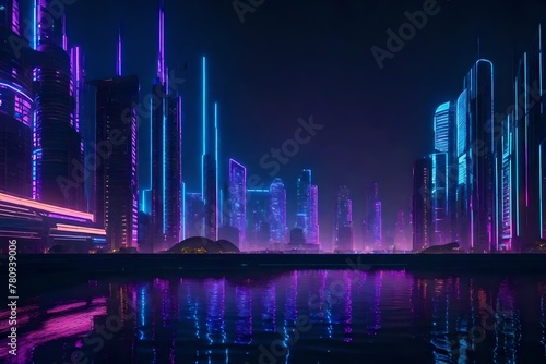 city skyline at night © Goshi