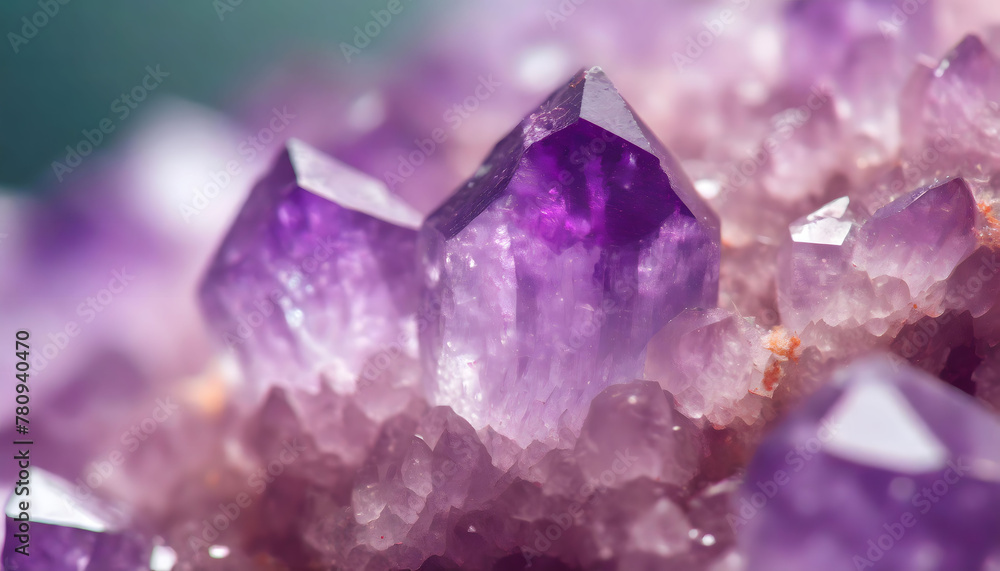 Fototapeta premium Vibrant Amethyst: Abstract Background of Nature's Gemstone Splendor