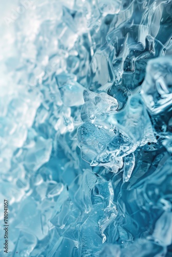 Detailed close up of ice crystals. Perfect for scientific or winter themed projects