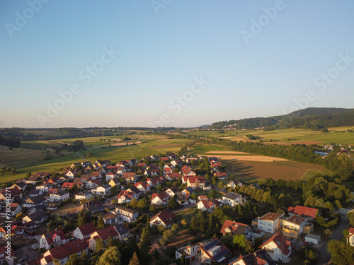 Small German town in the valley. German culture. 