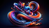 Abstract Swirling Paint