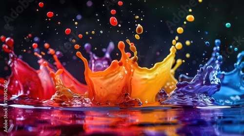 Captivating Color Splashes Immersive Expressions Frozen in Time