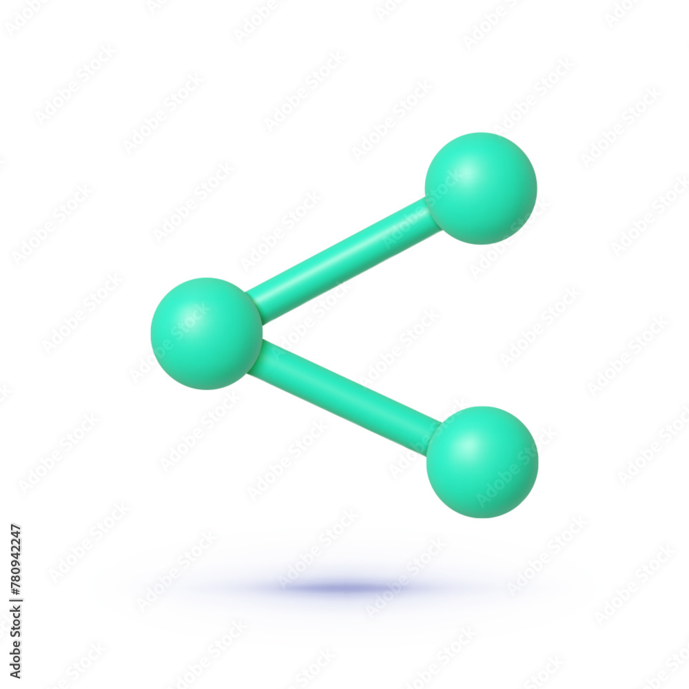 Share icon 3d in modern style. Social media sign icon. Vector design Share icon 3d in modern style. Social media sign icon. Vector design