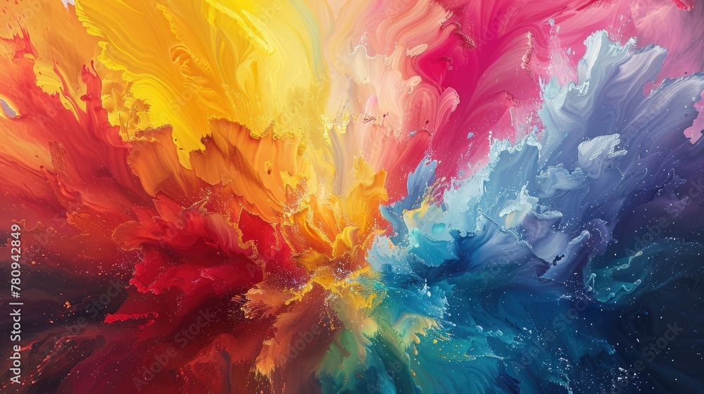 Vibrant Explosion of Colors A Transcendent Digital Art Masterpiece