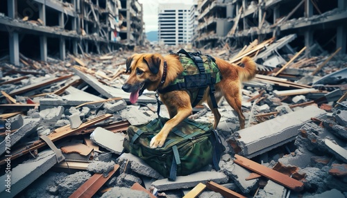 Dog rescues earthquake victims