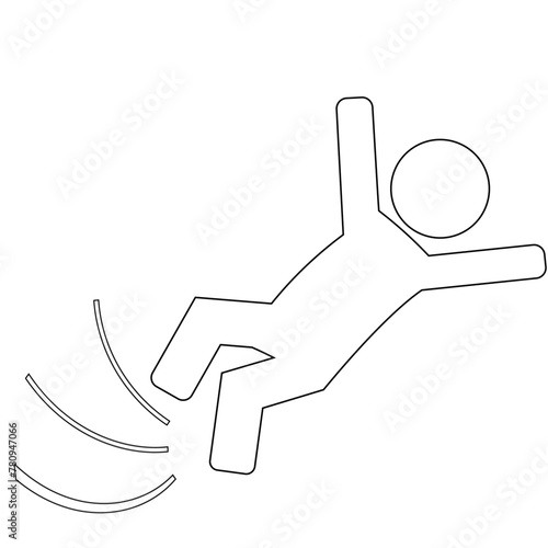 ピクトグラム「スリップ・失敗・転倒」