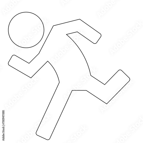 ピクトグラム「ダッシュで逃げる」