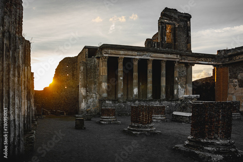 The Ruins of Ancient Pompeii: This Roman town was tragically destroyed by the eruption of Mount Vesuvius in 79 AD photo