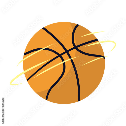 basketball spinning ball vector illustration