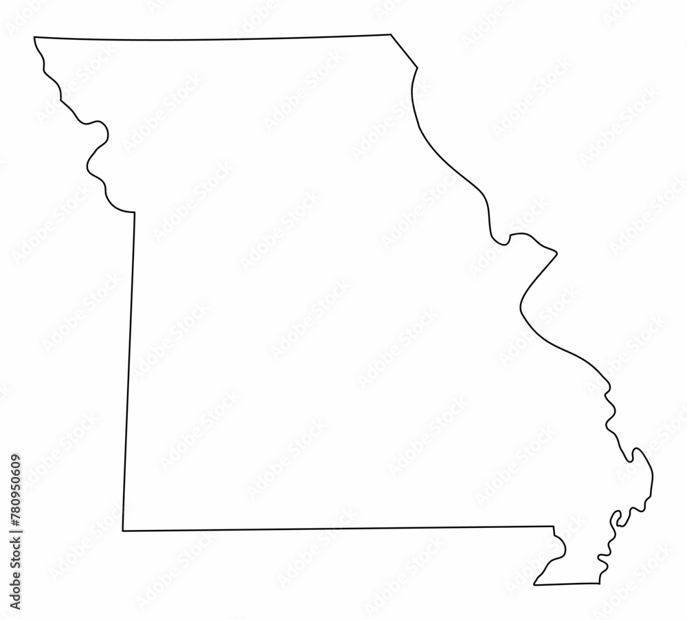 Missouri outline map