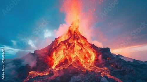 Lava suspended in the air photo
