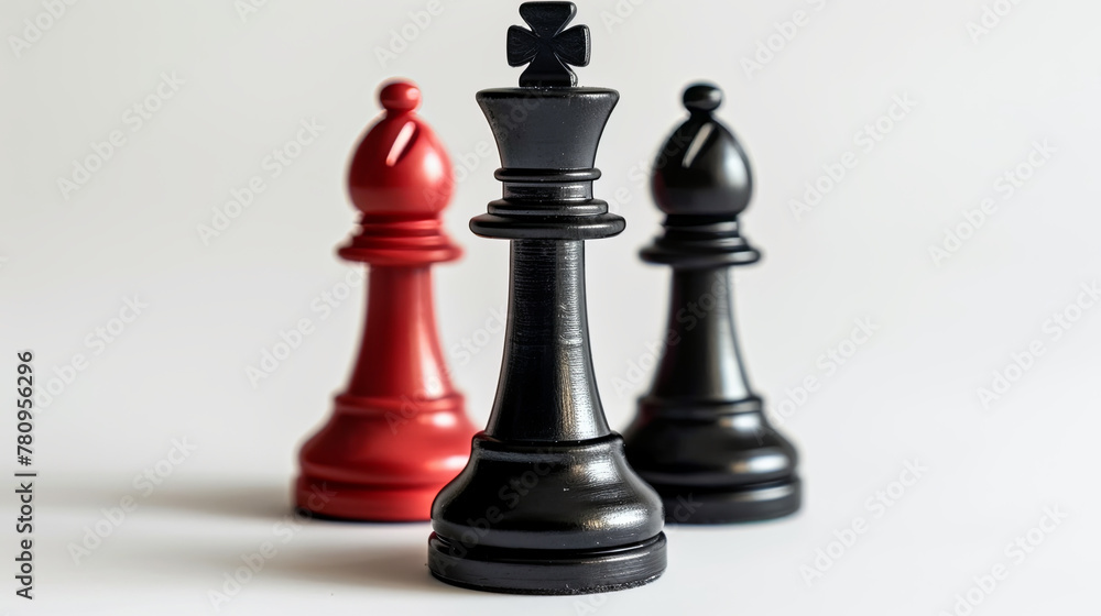 A photorealistic image depicts a leader standing on a white background. A photorealistic image depicts a leader standing on a white background.