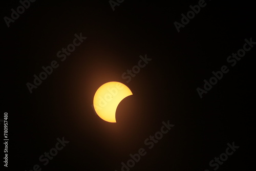 2024 solar eclipse moon sun sky outdoor space Kansas