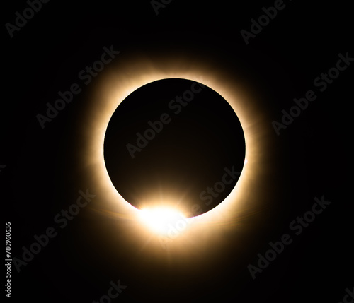 Solar Eclipse with yellow ring