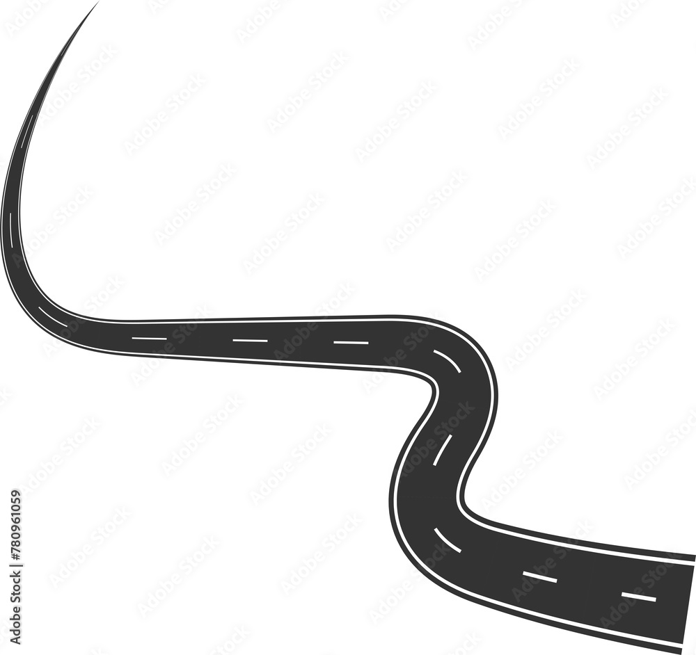 Road curves with white markings, highway, traffic, street, race Road curves with white markings, highway, traffic, street, race