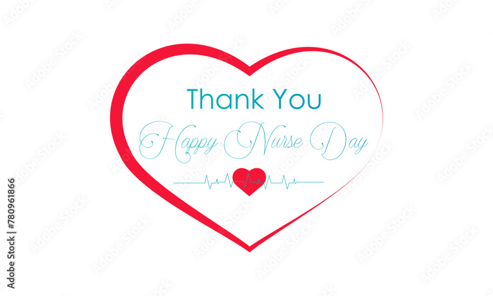 National Nurses week is observed in May 6 to 12 of each year. Thank Nurses . Banner poster, flyer and background design. Vector illustration.
