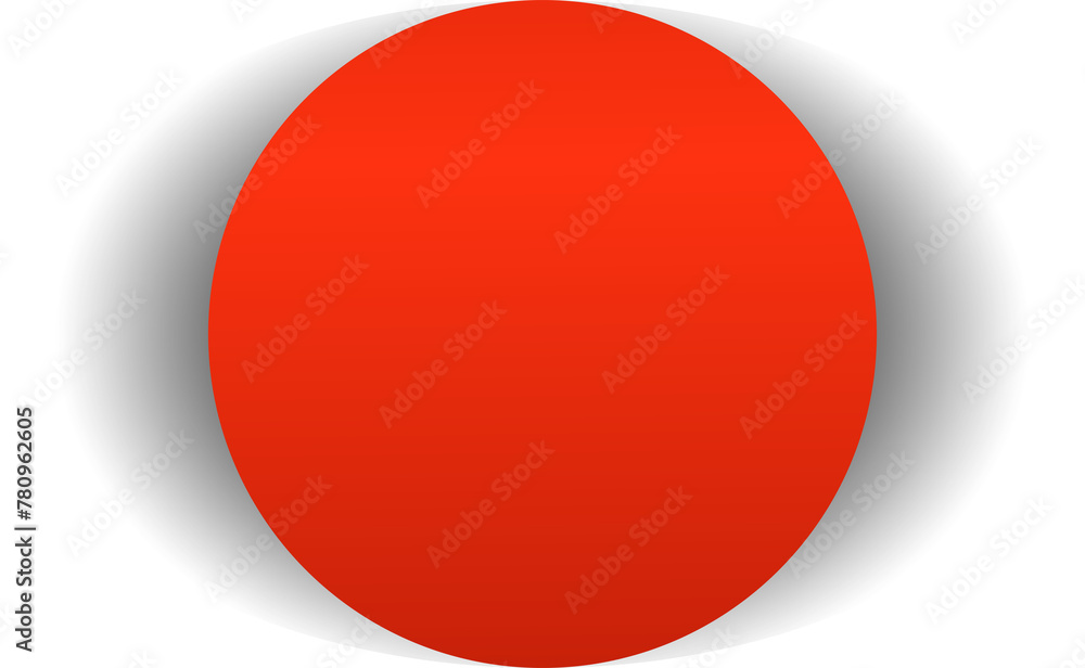 Red paper circle and shadow. Element for design Red paper circle and shadow. Element for design