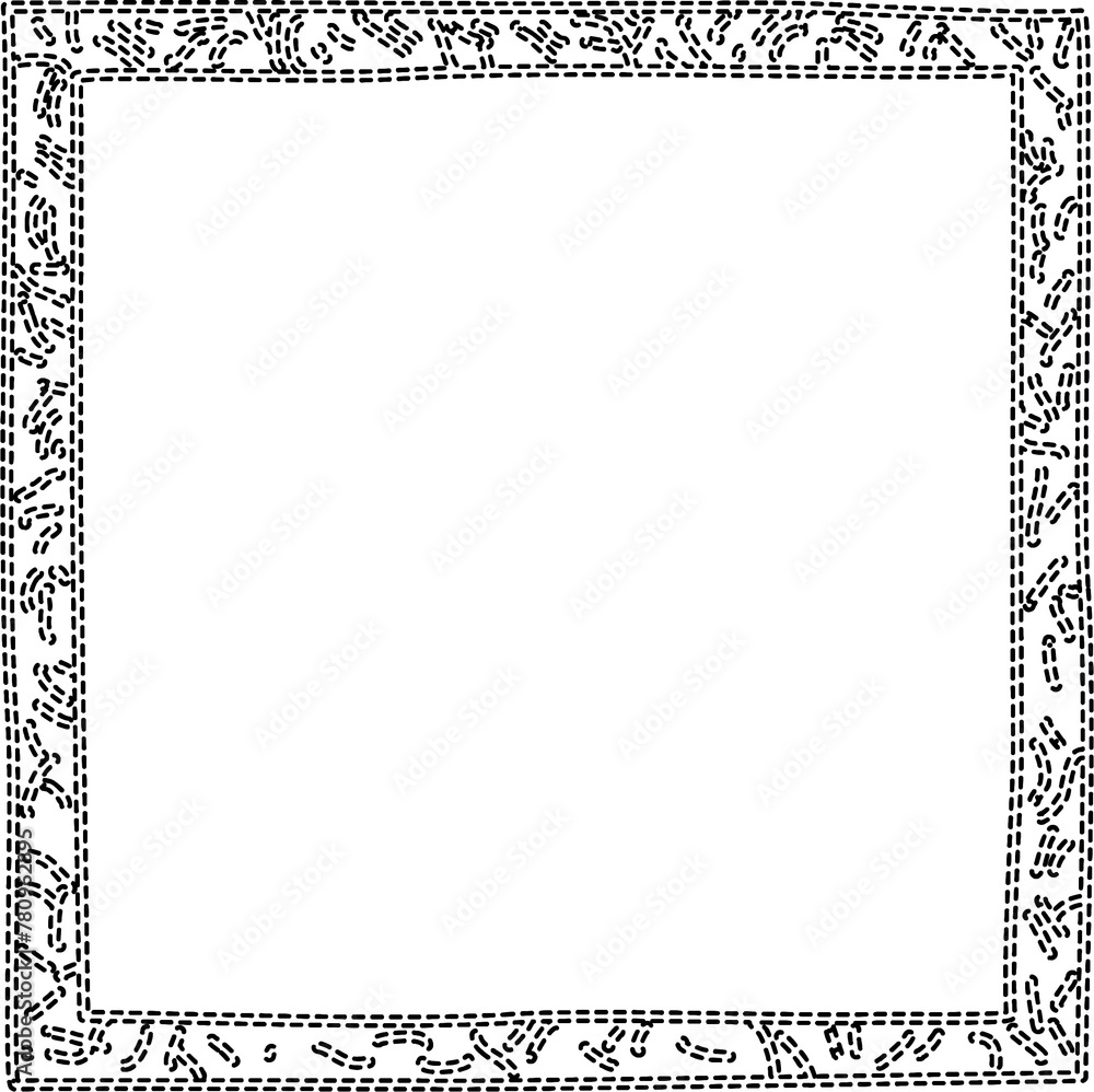 Dashed square frame drawing