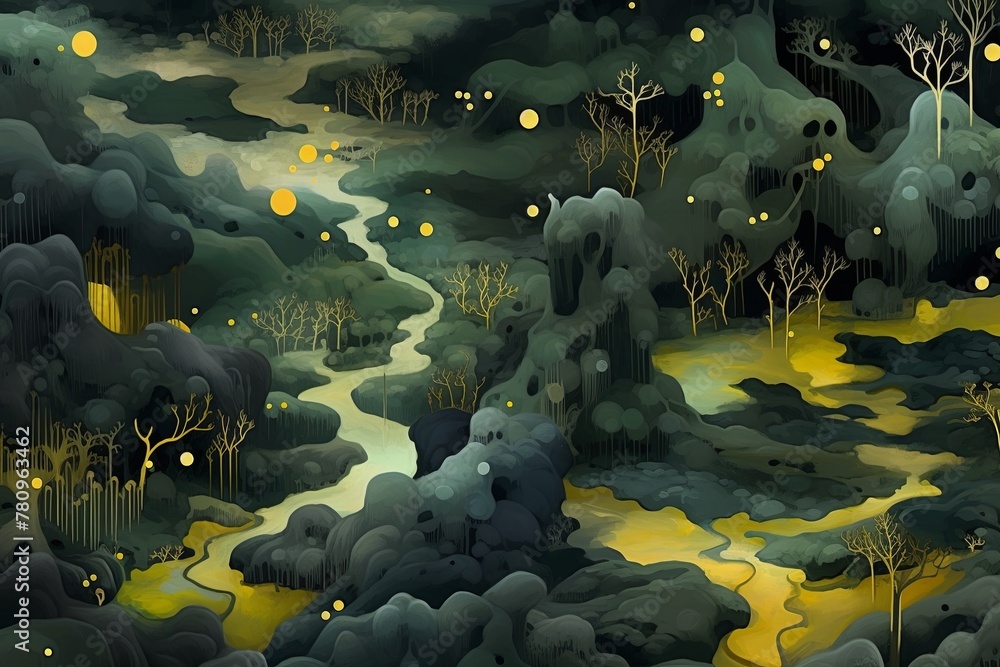 Fototapeta premium Whimsical Abstract Landscapes