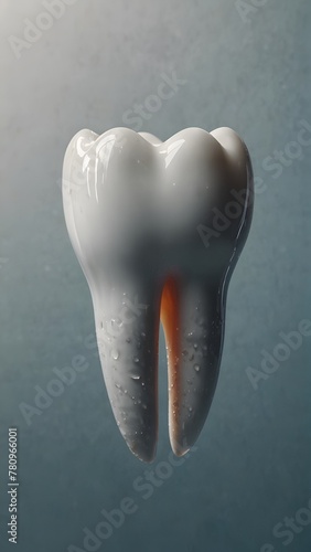 Isolated tooth on a background, dentists, dental care (vertical)