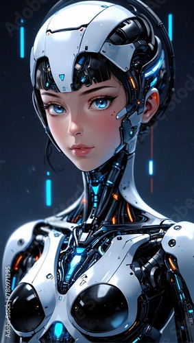 AI Evolution: Digital Faces and Bodies. AI Generated 