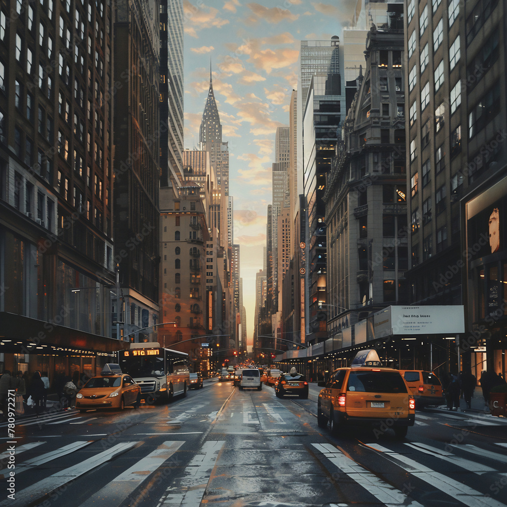 Naklejka premium street at night