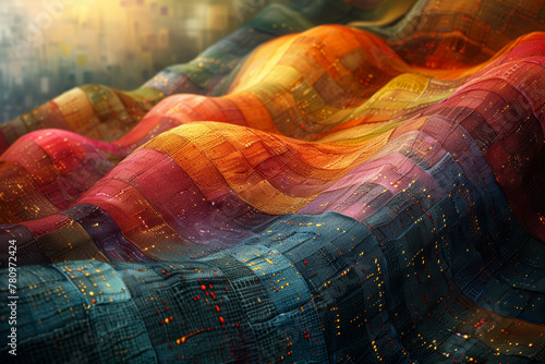 A tapestry of cultural influences interwoven into the fabric of personal identity, shaping beliefs and behaviors. Concept of cultural tapestry. Generative Ai.