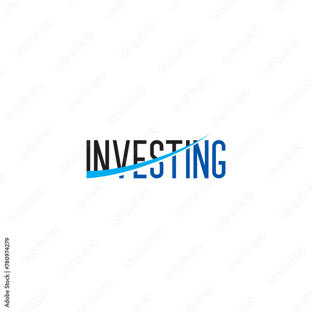 Investing financial accounting typography logo design