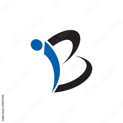 Letter I B logo design