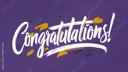 Elegant Congratulations Calligraphy on Textured Background