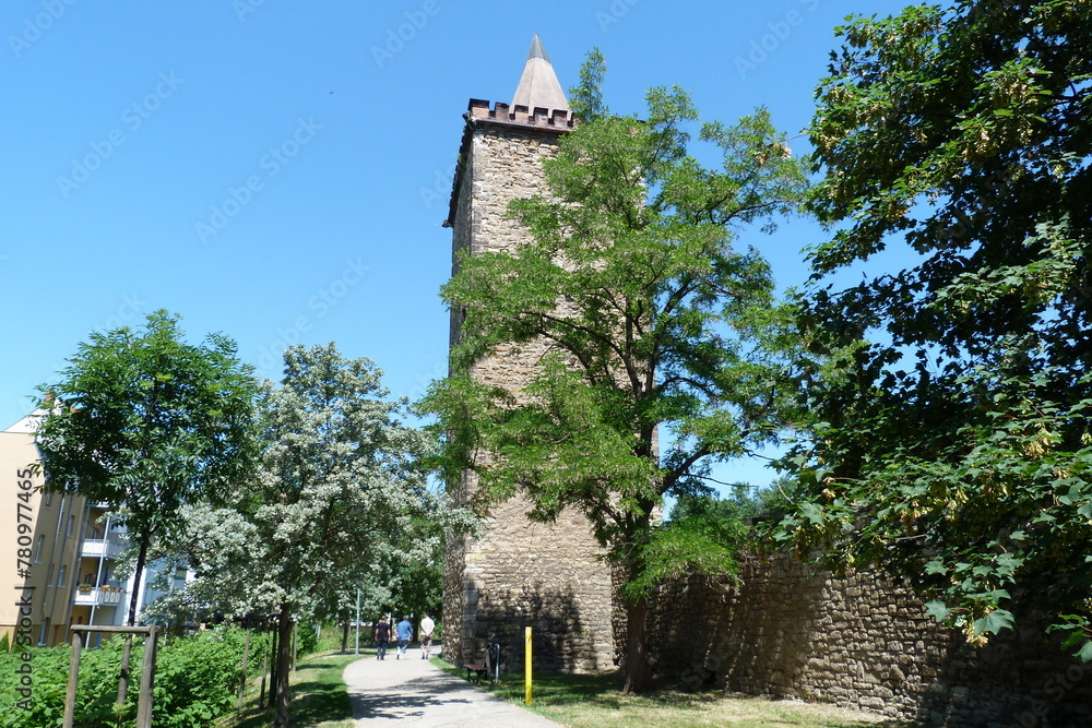 Fototapeta premium Eulenturm in Merseburg ohne sichtbare Menschen