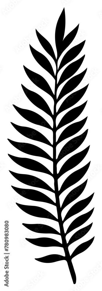 Obraz premium Monstera Tropical Leaf Silhouette Palm Vector Illustration