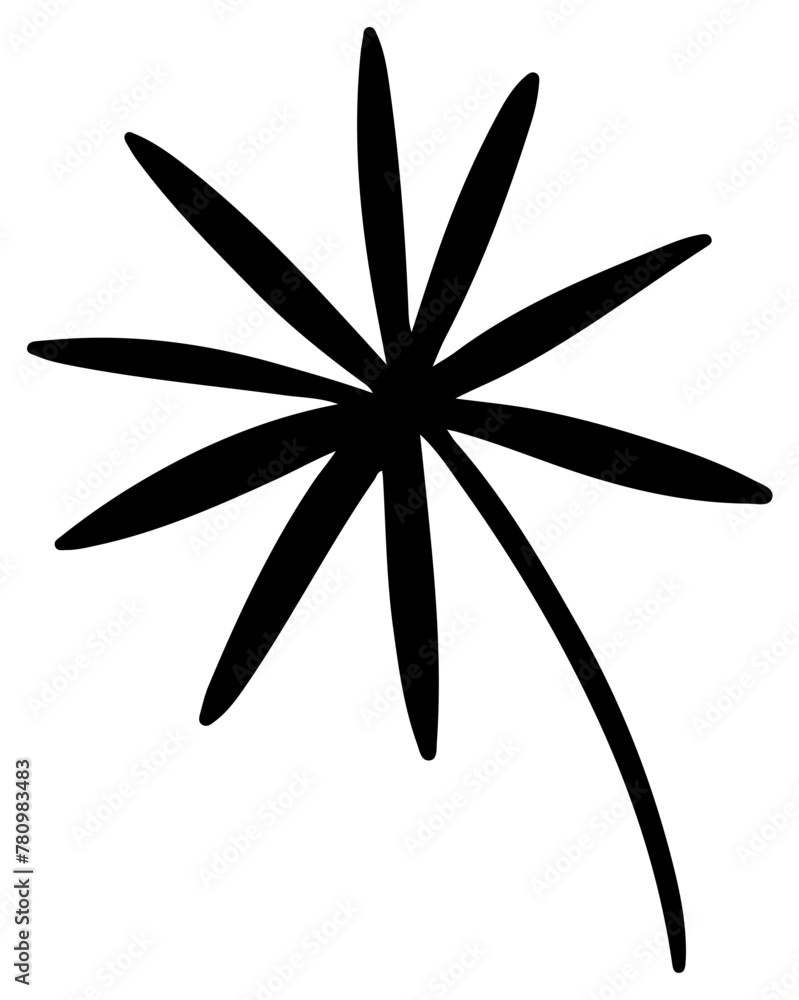Monstera Tropical Leaf Silhouette Palm Vector Illustration Monstera Tropical Leaf Silhouette Palm Vector Illustration