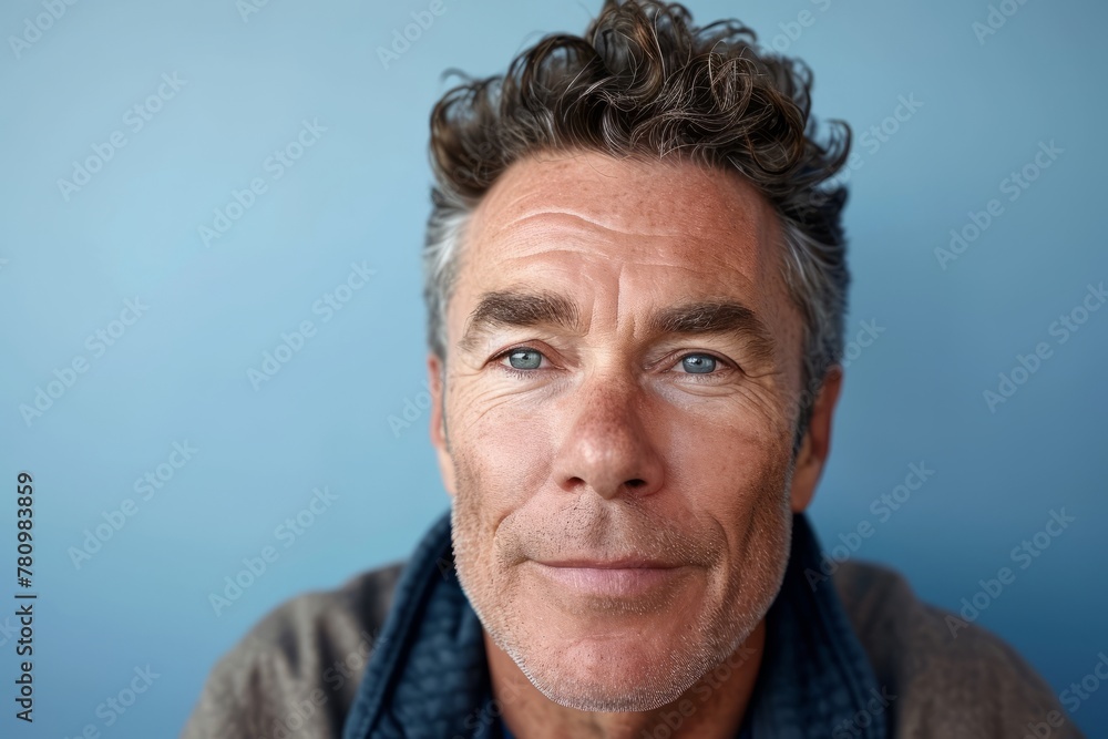 Portrait of a handsome senior man with grey hair and blue eyes Portrait of a handsome senior man with grey hair and blue eyes