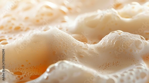 Creamy Beer Foam Close-Up
