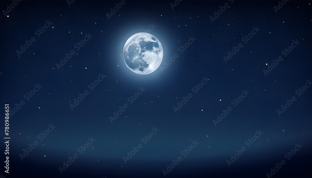 two moon in the starry sky in the universe
